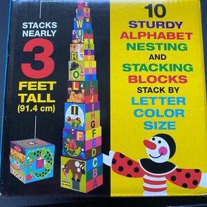 Melissa &Doug 10-piece Alphabet Nesting and Stacking Blocks